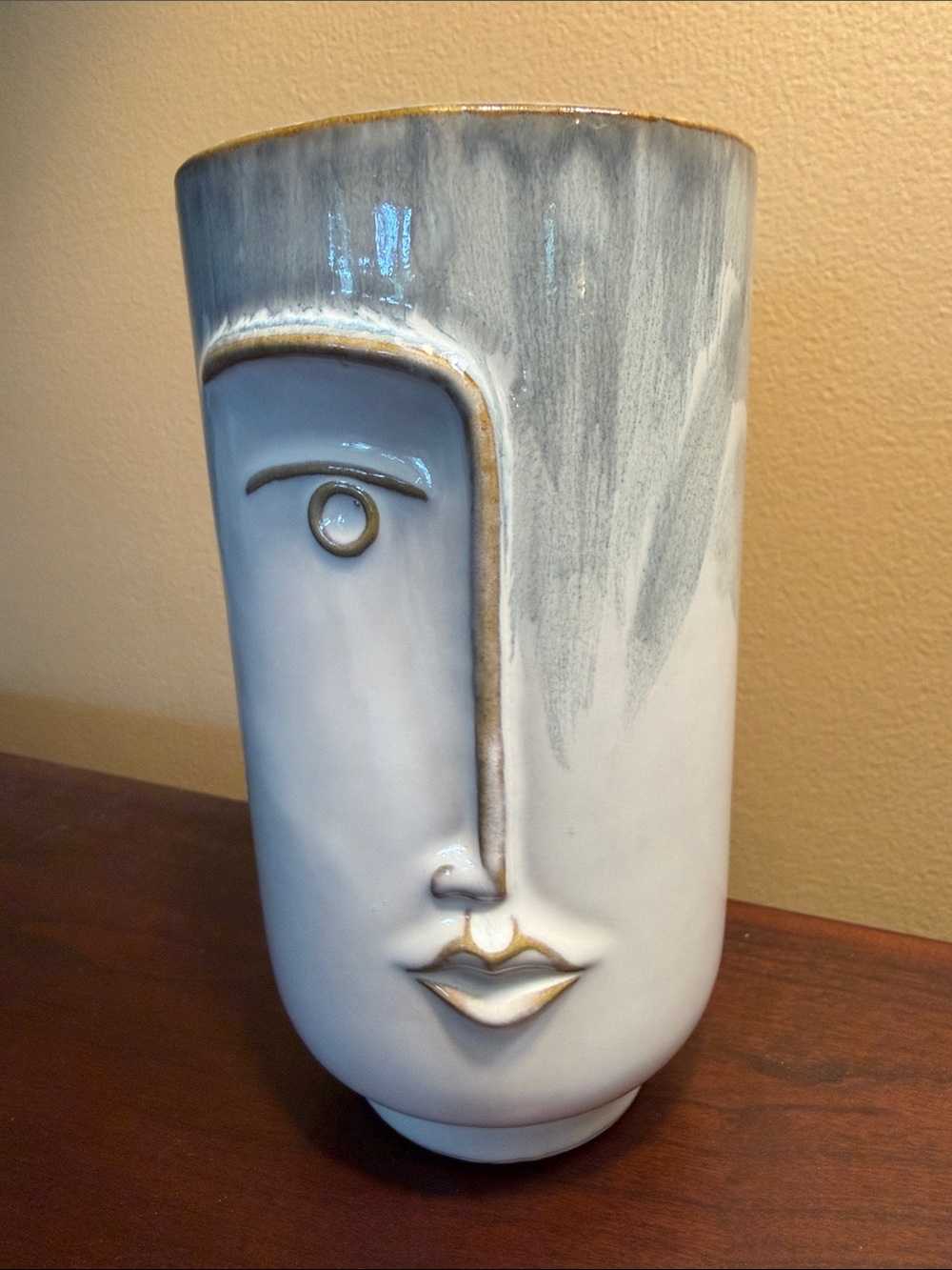 Handmade Ceramic Face Vase - European Made